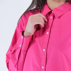 CURLY LANG SKJORTE ROSA