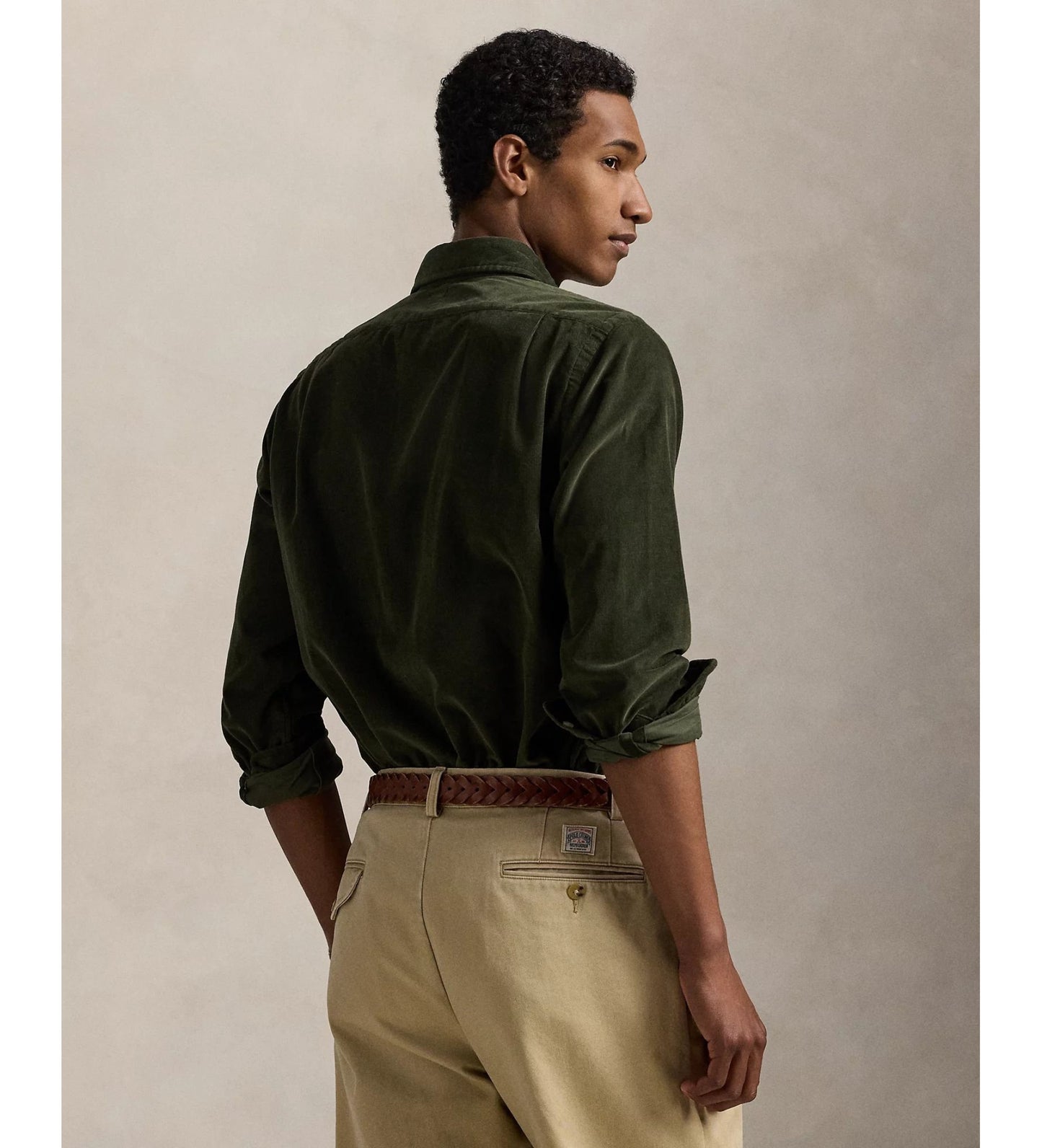 CUSTOM FIT PERFORMANCE TWILL SHIRT ESTATE OLIVE