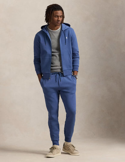 DOUBLE-KNIT FULL-ZIP HOODIE EARTH BLUE