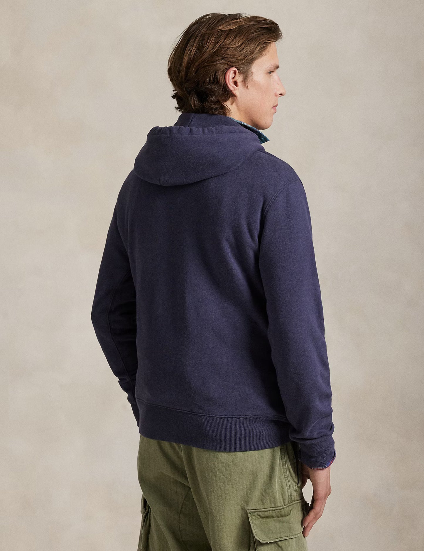 POLO BEAR FLEECE HOODIE FADED BLUE