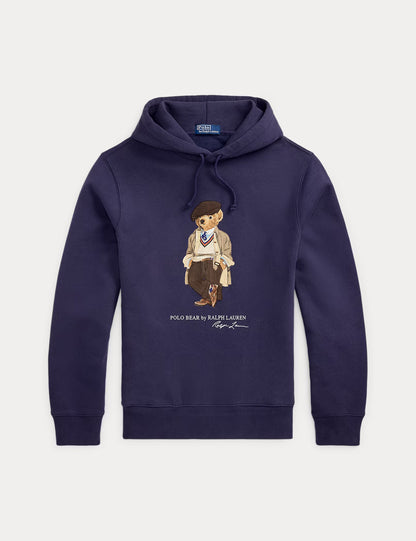POLO BEAR FLEECE HOODIE FADED BLUE