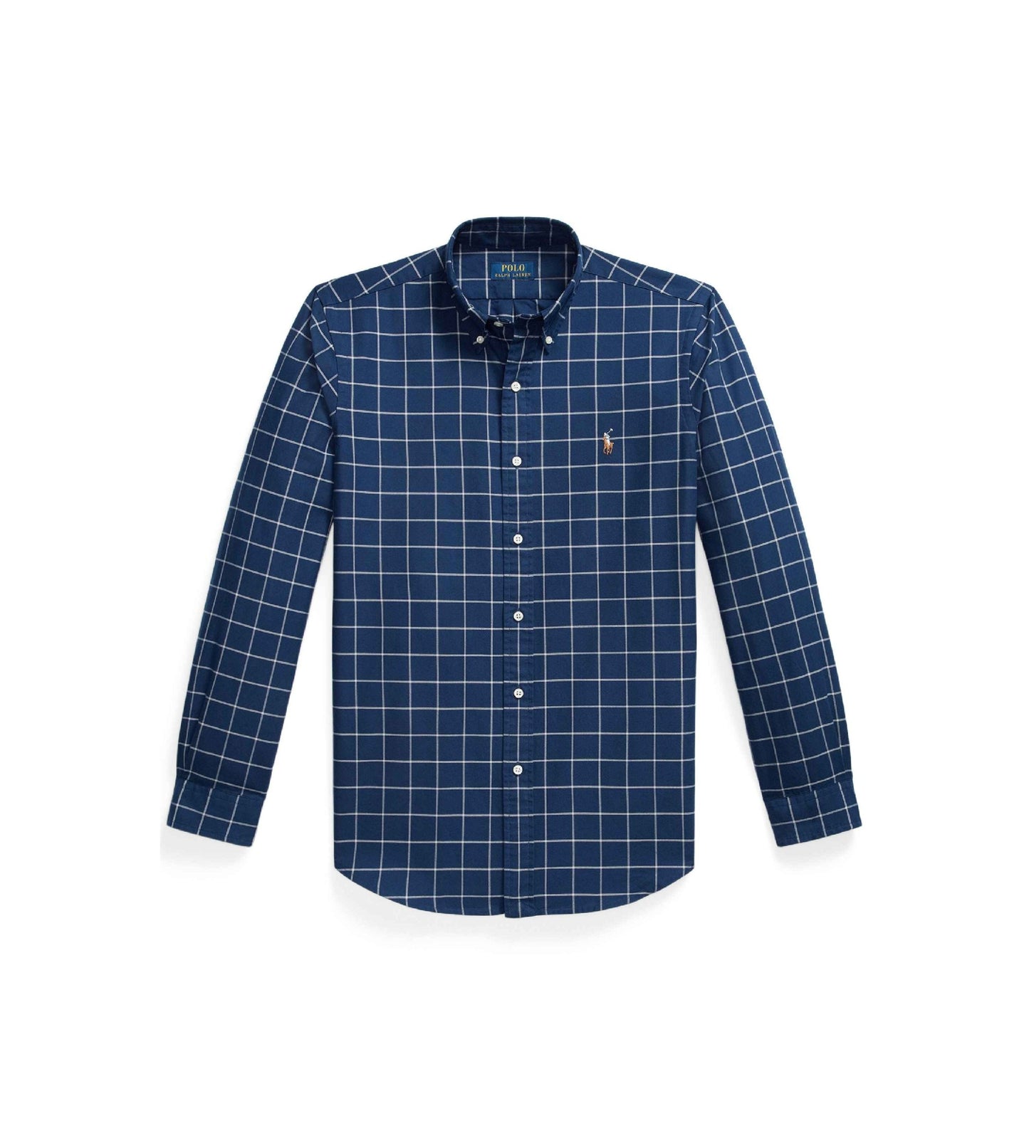 CUSTOM FIT OXFORD SHIRT NAVY CHECK