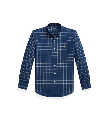CUSTOM FIT OXFORD SHIRT NAVY CHECK