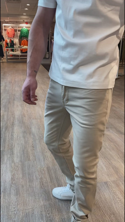 LOU SLIM TWILL BUKSE BEIGE