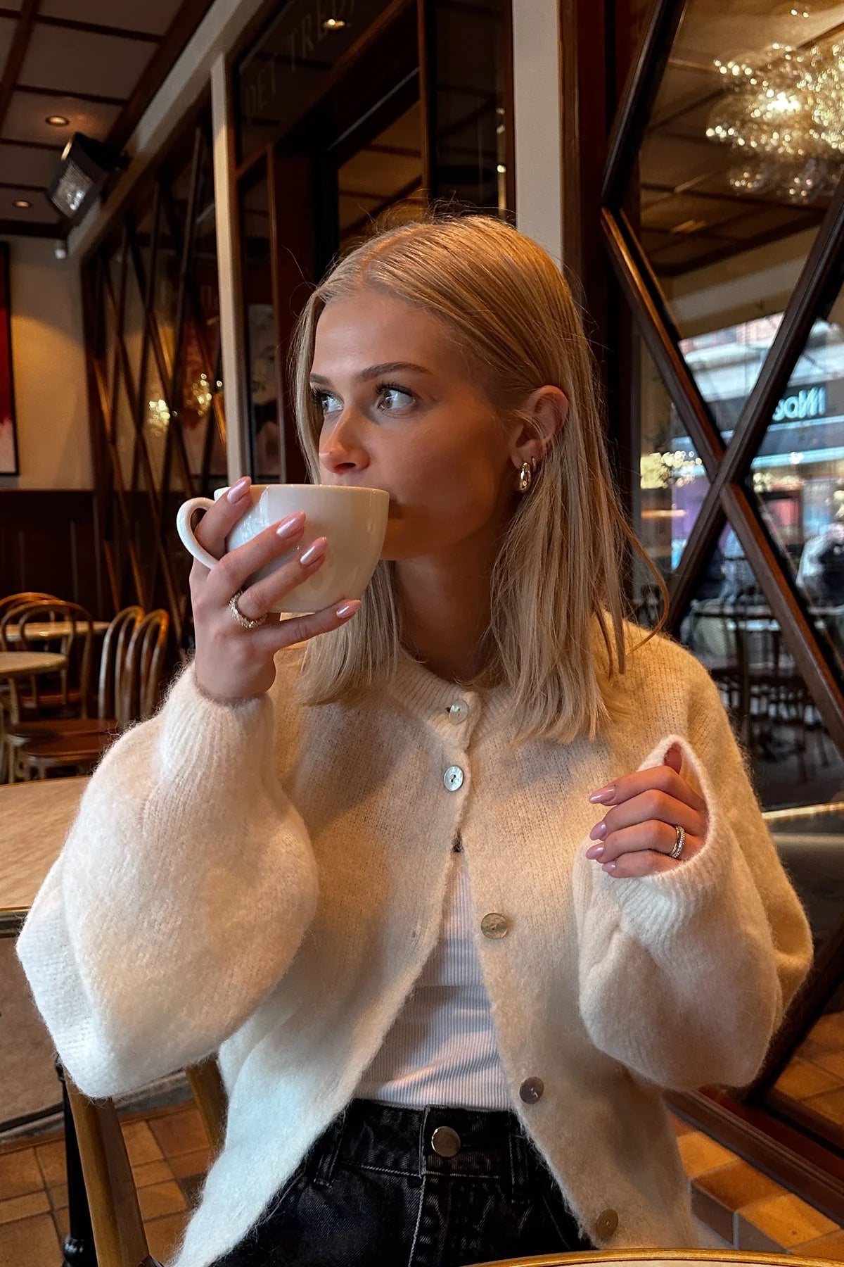 KAE KNIT CARDIGAN OYSTER