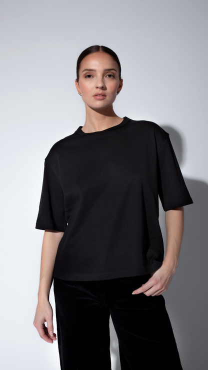 LUCY COTTON T-SHIRT BLACK
