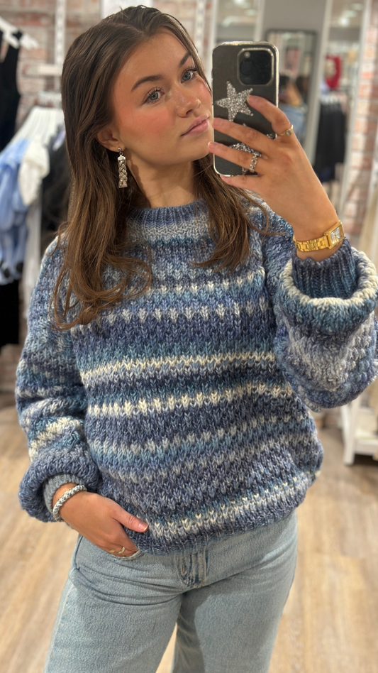 GIO KNIT SWEATER SKY MIX