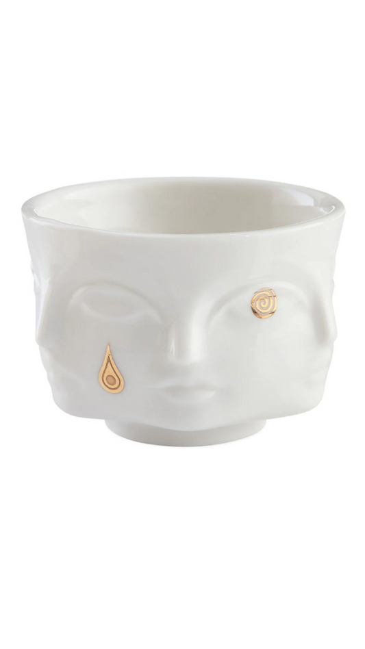 GILDED MUSE VOTIVE BOWL WHITE