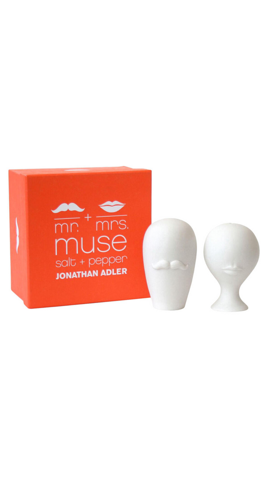 GILDED MR. AND MRS. MUSE SALT & PEPPER