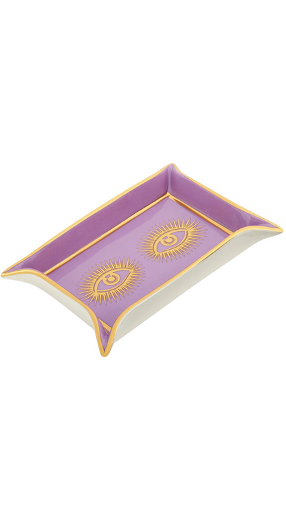 LIPS VALET TRAY PURPLE/GOLD