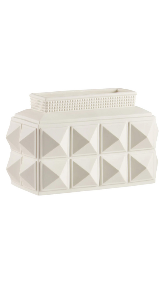 CHARADE STUDDED LOW VASE