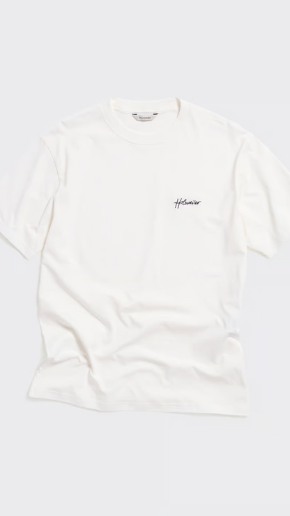 TUCKER EMBROIDERY TEE WHITE