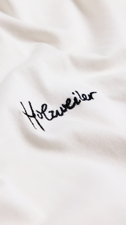 TUCKER EMBROIDERY TEE WHITE