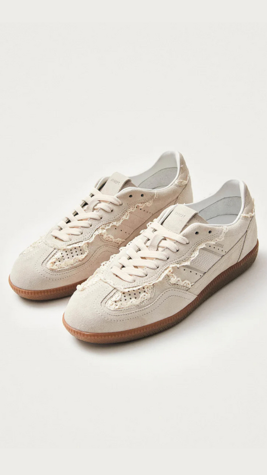 TB.490 CROCHET CREAM LEATHER SNEAKERS