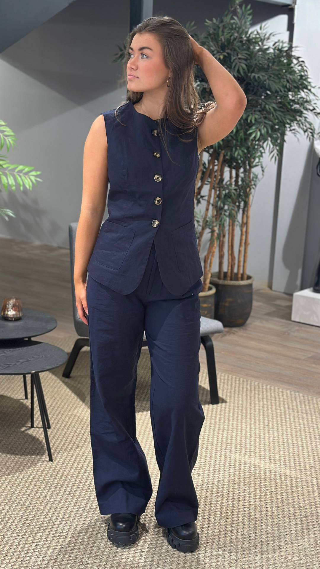 MOON 25 TROUSER BLUE