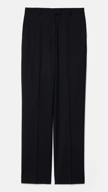 ELLER SLIM STRAIGHT TROUSERS BLACK