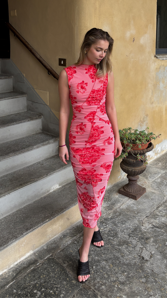 SUTTON DRESS ROSE PRINT