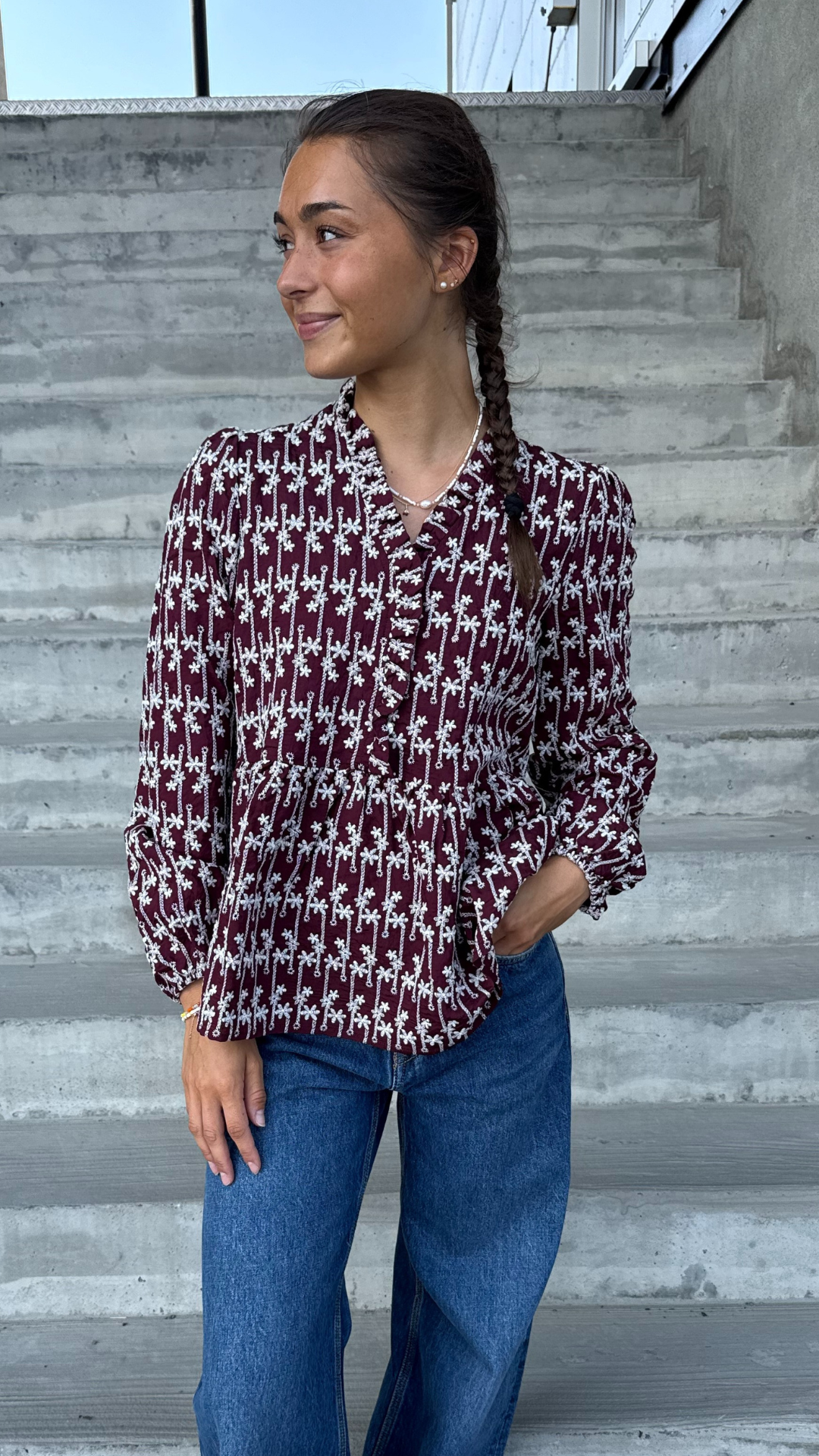 MATTI BLOUSE DUSTY MAHOGANY