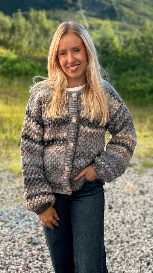KAE KNIT CARDIGAN LIGHT GREY MIX
