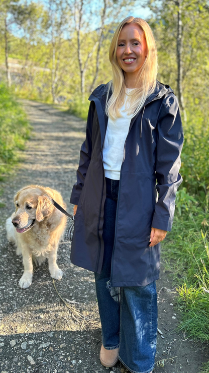 SUVA HARDSHELL LONG W JACKET NAVY