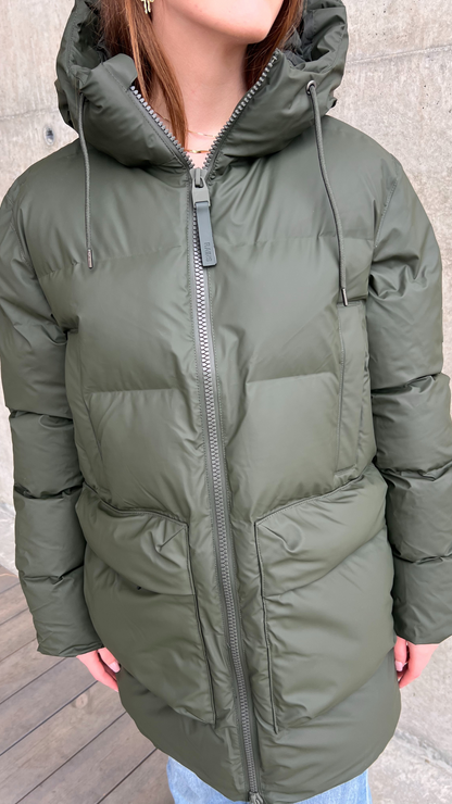ALTA LONG PUFFER CARGO JACKET W3T4 GREEN