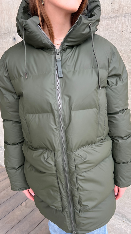 ALTA LONG PUFFER CARGO JACKET W3T4 GREEN