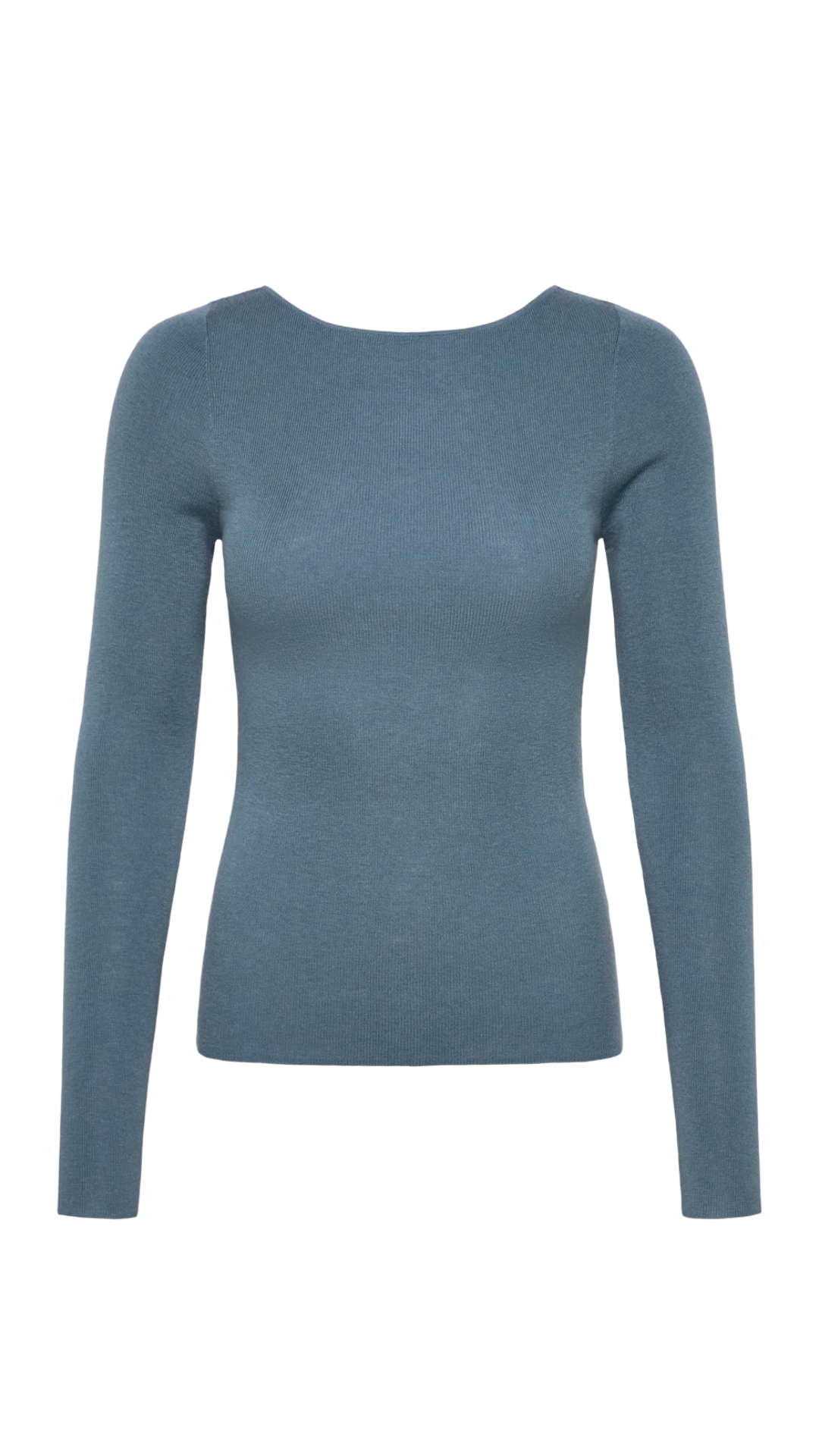 KATHRIN FINE KNIT PULLOVER STONE BLUE