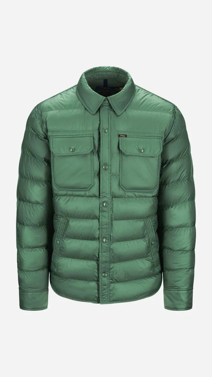 INSULATED SHIRT JACKET WASHED FOREST