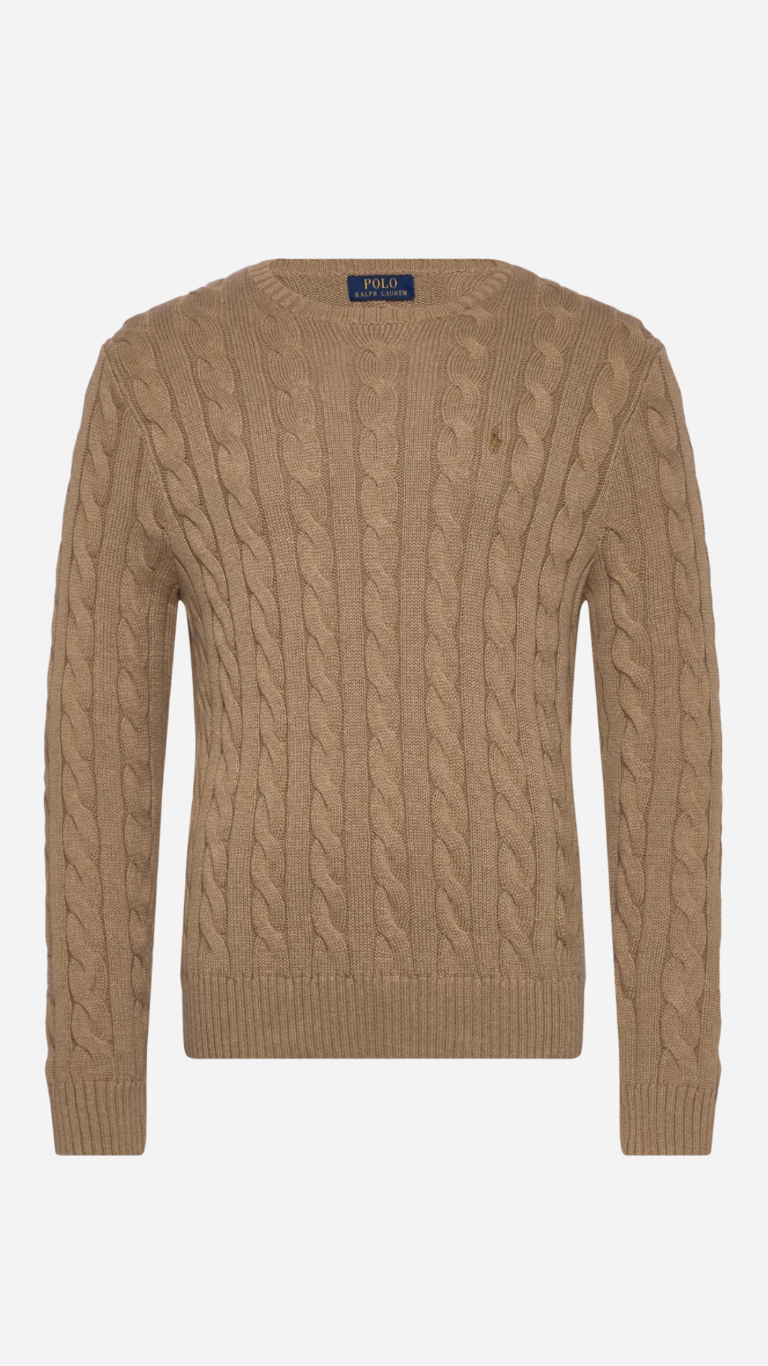 CABLE COTTON SWEATER BUFF CAMEL