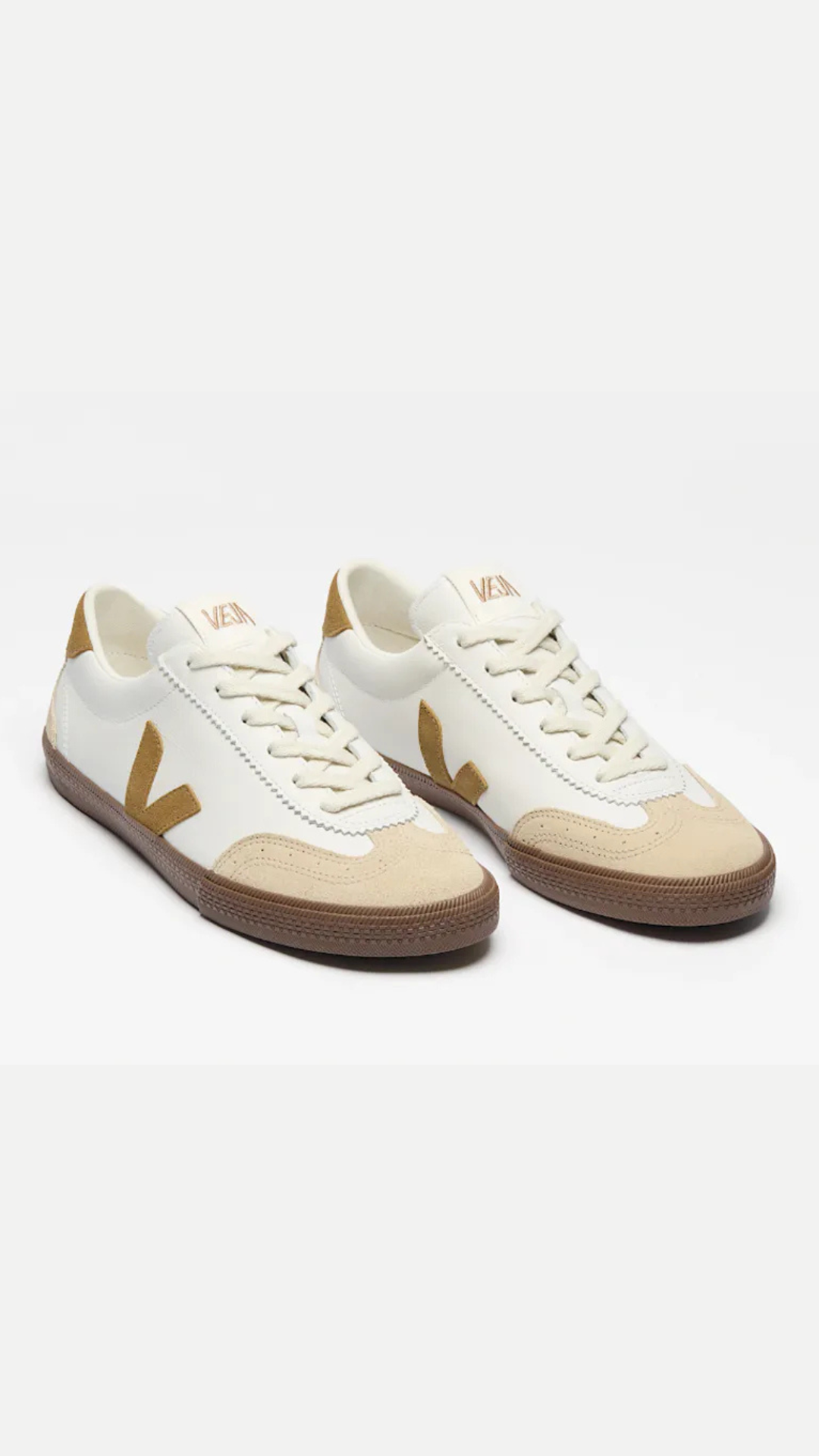 M. VOLLEY LEATHER SNEAKERS WHITE TENT BARK