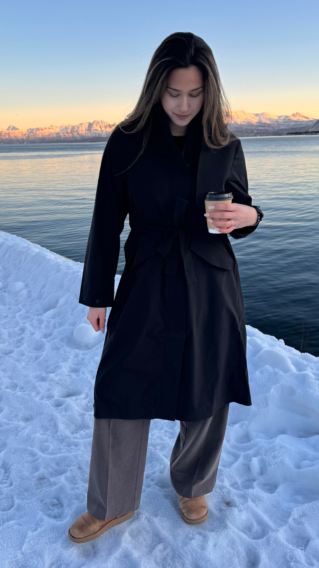 SUVA HARDSHELL TRENCH COAT BLACK