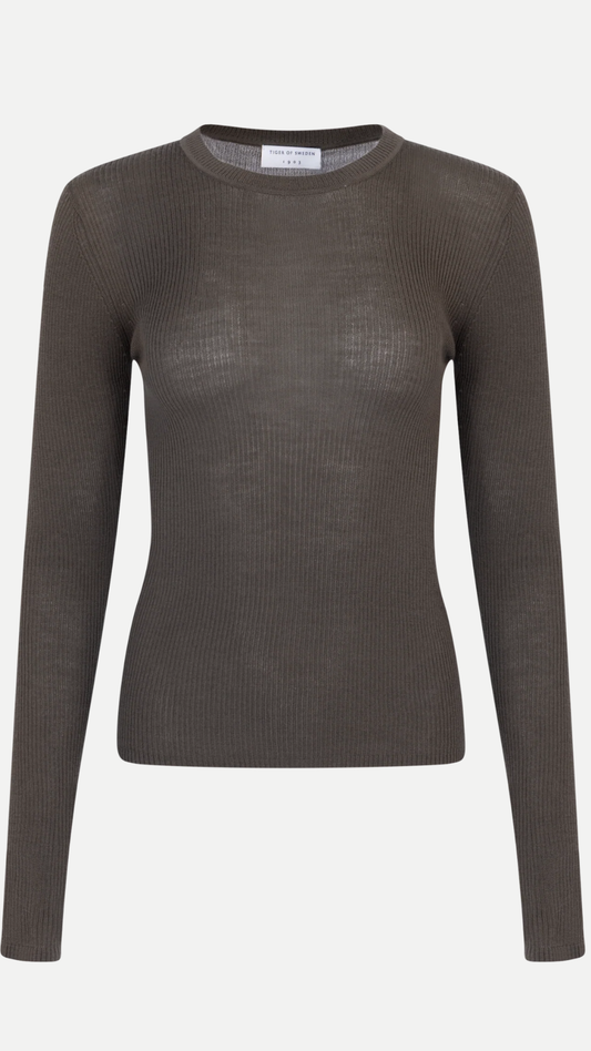 OVIE MERINO PULLOVER MUD