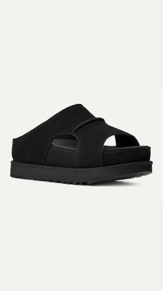 W GOLDENSTAR HI CUTOUT SLIDE BLACK