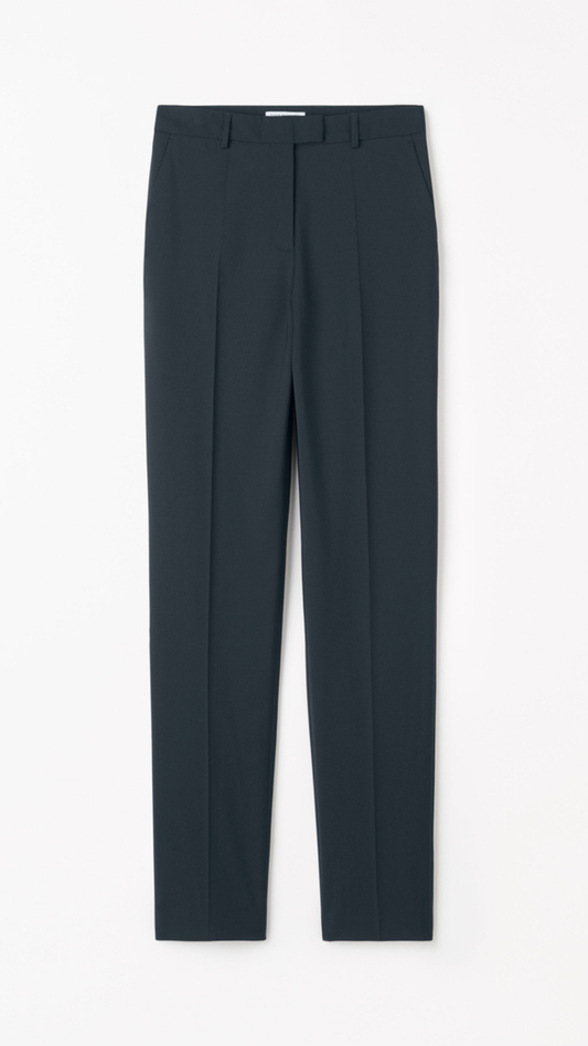 ELLER SLIM STRAIGHT TROUSERS NAVY BLUE