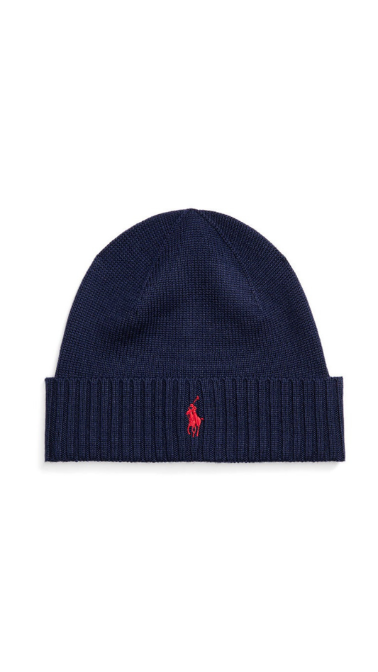 SIGNATURE PONY WOOL BEANIE HUNDER NAVY