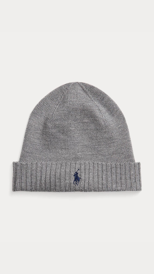 SIGNATURE PONY WOOL BEANIE FAWN GREY HEATHER