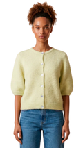 SUSAN SHORT SLEEVE CARDIGAN LIGHT YELLOW