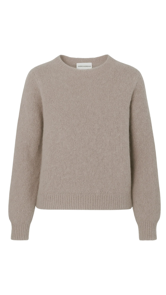 LIANA ROUND NECK PULLOVER LIGHT TAUPE