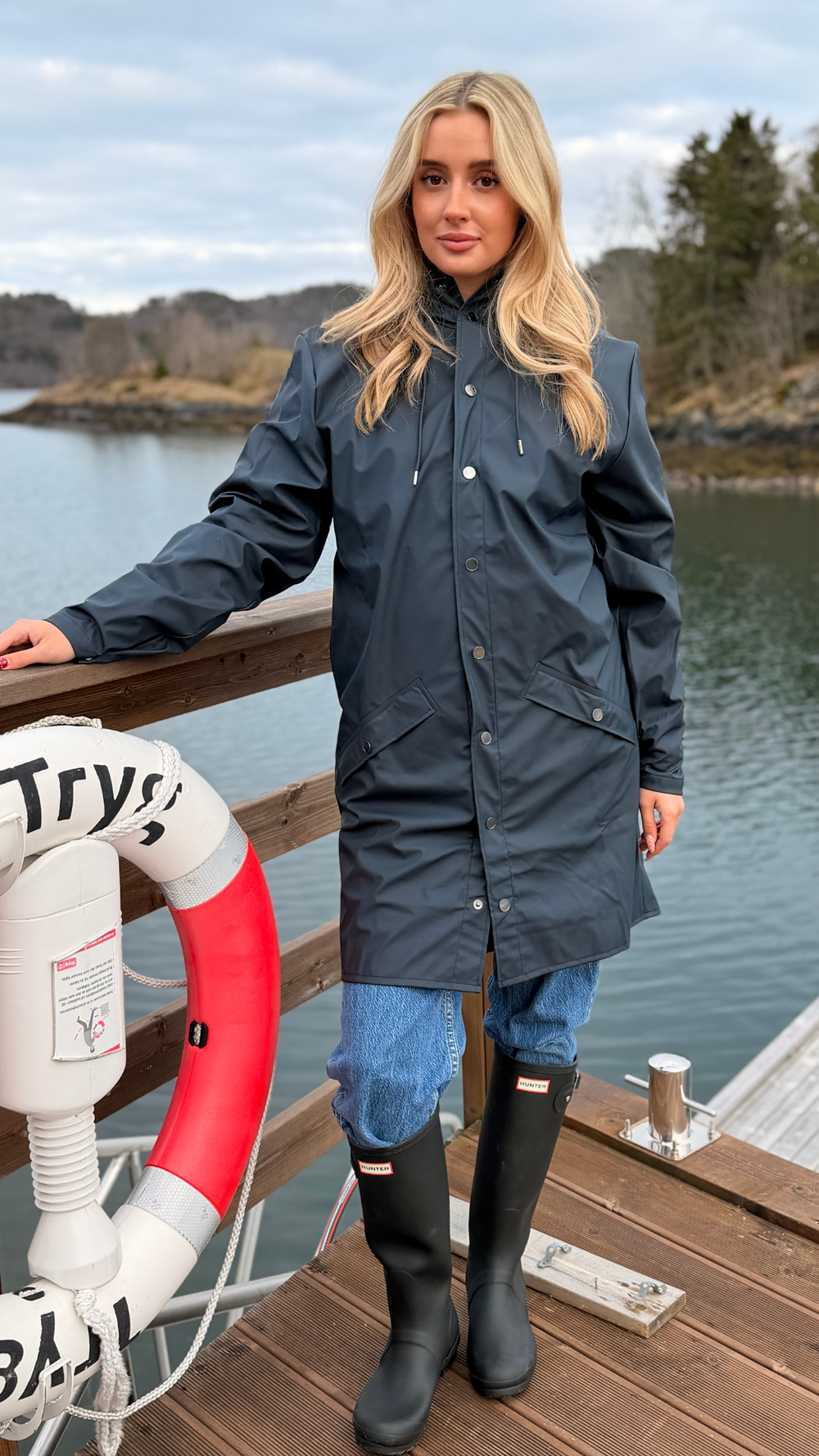 LONG JACKET NAVY