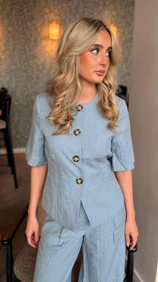 KASAUNDRA BLAZER DOVE BLUE