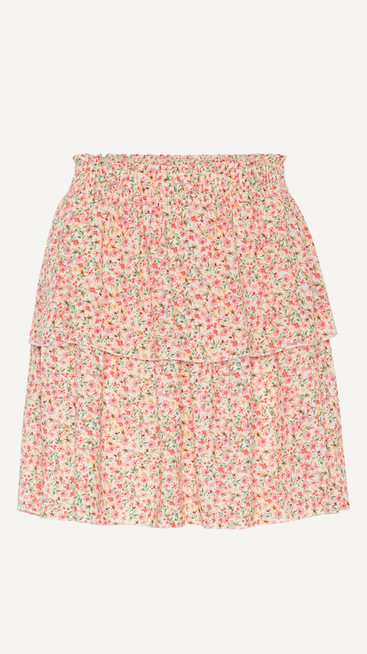 SALLY SHORT SKIRT LIGHT PINK FLOWER