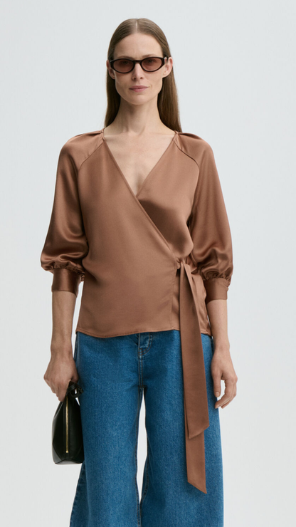 PACEY SATIN BLOUSE