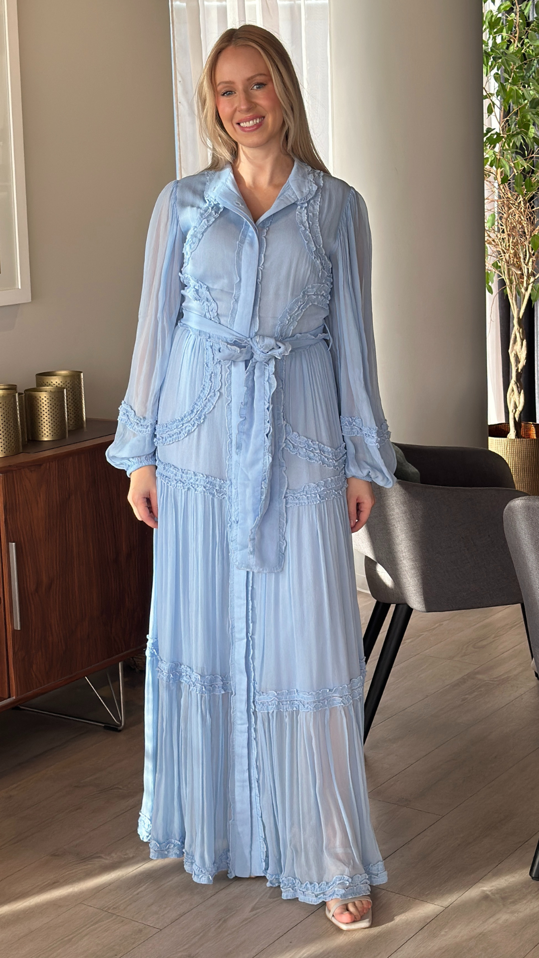 VIOLETTA MAXI DRESS LIGHT BLUE