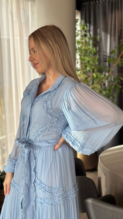 VIOLETTA MAXI DRESS LIGHT BLUE