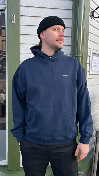 RELAXED LOGO HOODIE DARK BLUE