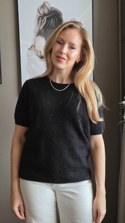 MONROE 24 KNITTED T-SHIRT  BLACK