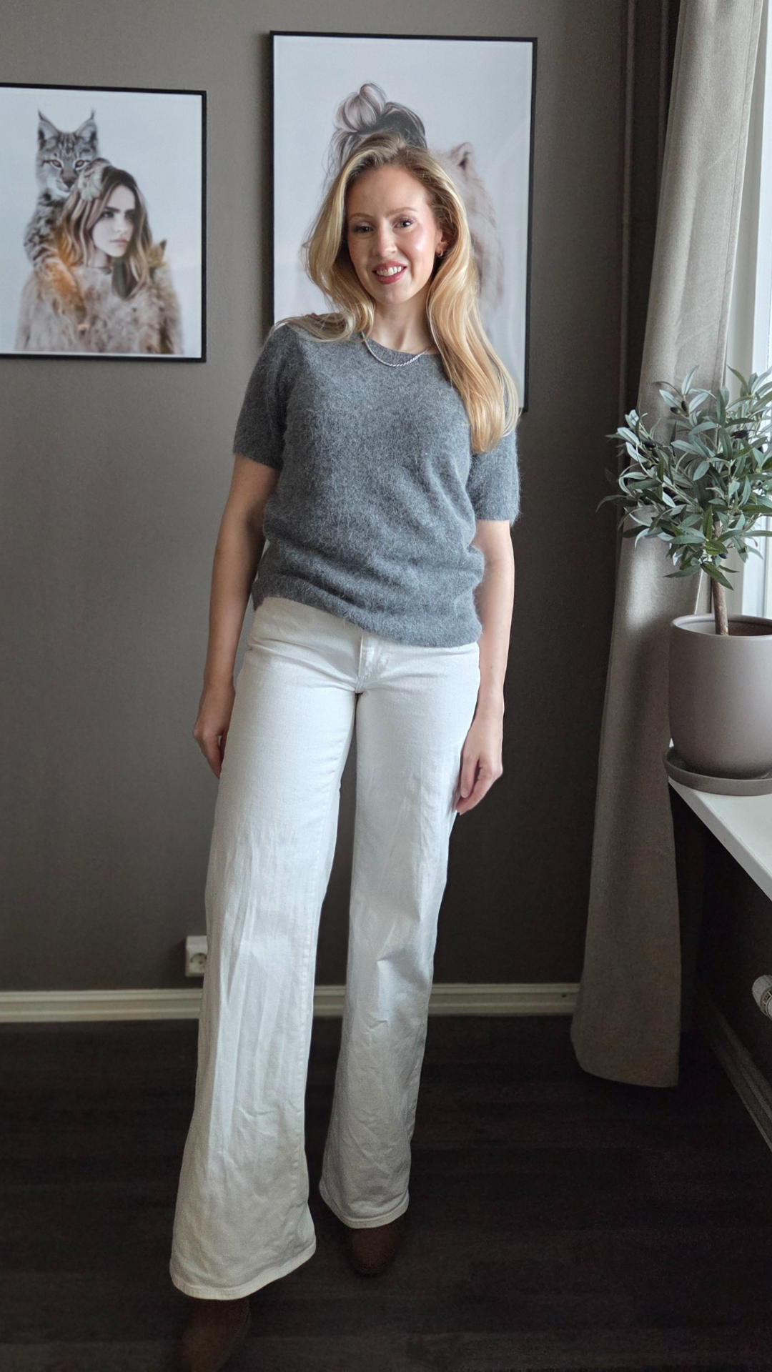 MONROE 24 KNITTED T-SHIRT ANTRACITE