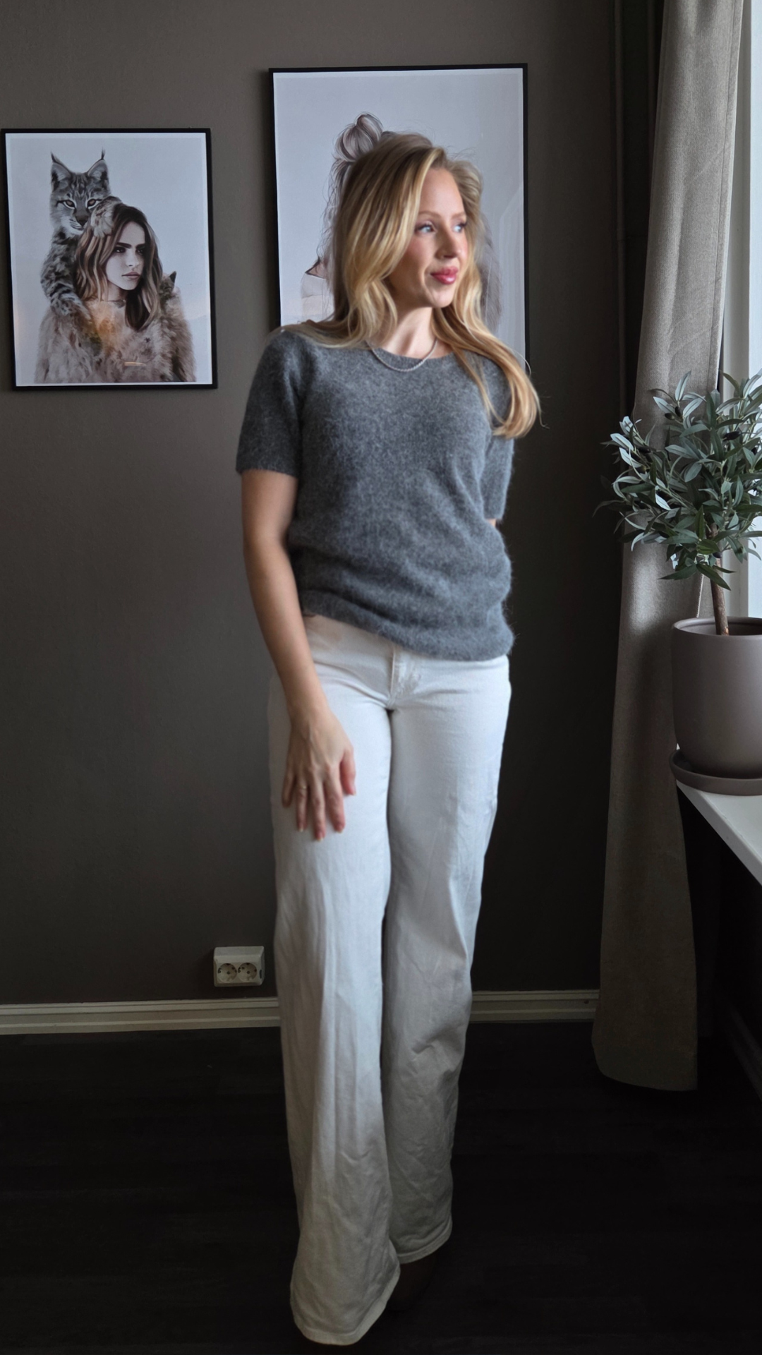 MONROE 24 KNITTED T-SHIRT ANTRACITE