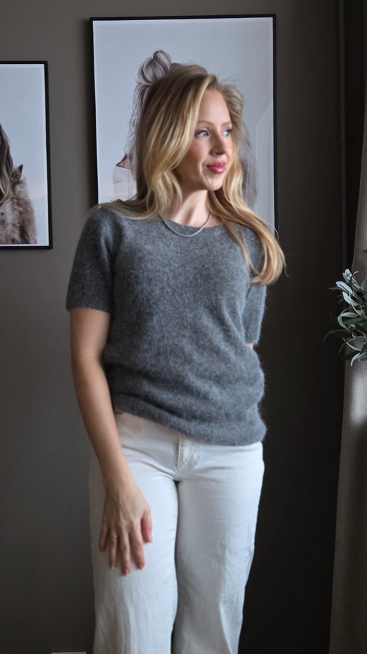 MONROE 24 KNITTED T-SHIRT ANTRACITE