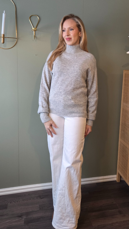 STELLA MOCK NECK GREY MELANGE